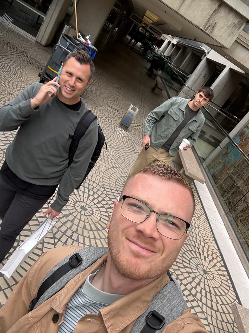 Team selfie at the SF hotel arrival